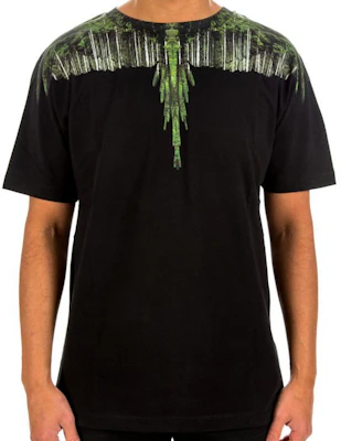Marcelo Burlon Camiseta Negra con Diseño de Alas. CMAA018R20JER0191055 Cheap Marcelo Burlon Camiseta Negra con Diseño de Alas. CMAA018R20JER0191055