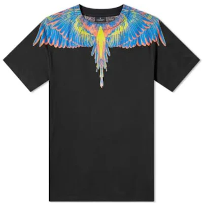 Camiseta Negra Marcelo Burlon con Estampado de Alas y Cuello Redondo. CMAA018S20JER0011084 Buy Camiseta Negra Marcelo Burlon con Estampado de Alas y Cuello Redondo. CMAA018S20JER0011084