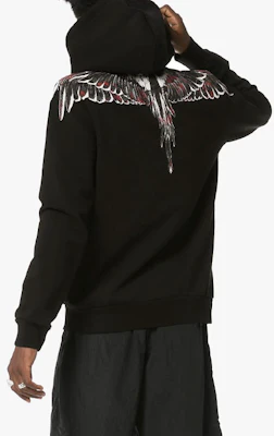 马塞洛·伯龙 黑色翅膀印花连帽衫 CMBB007E196300081088 Shop 马塞洛·伯龙 黑色翅膀印花连帽衫 CMBB007E196300081088