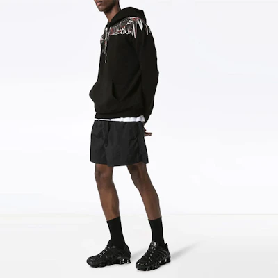 马塞洛·伯龙 黑色翅膀印花连帽衫 CMBB007E196300081088 Purchase 马塞洛·伯龙 黑色翅膀印花连帽衫 CMBB007E196300081088