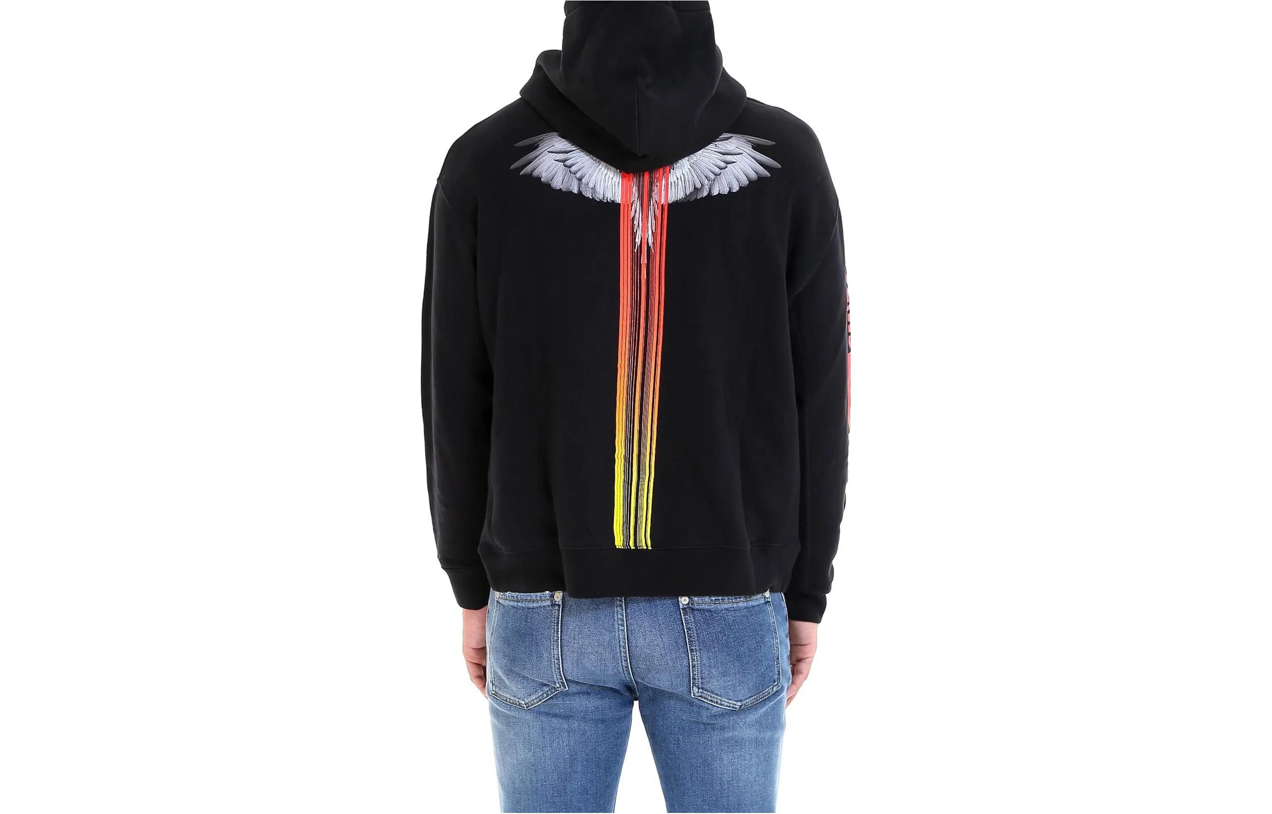 Lookbook マルセロバーロン アニマルプリント入りブラックジップアップフーディジャケット CMBE002-F18506063