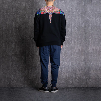 马塞洛·伯龙黑色图案印花圆领卫衣 CMBA009F19506022IW1088 Shop 马塞洛·伯龙黑色图案印花圆领卫衣 CMBA009F19506022IW1088