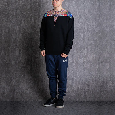 马塞洛·伯龙黑色图案印花圆领卫衣 CMBA009F19506022IW1088 Purchase 马塞洛·伯龙黑色图案印花圆领卫衣 CMBA009F19506022IW1088