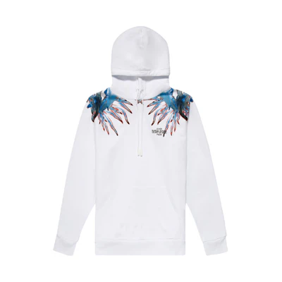 Marcelo Burlon White Hoodie with Sea Snail Print. CMBB007F20FLE0100140