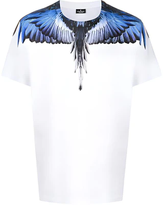 Camiseta Blanca Marcelo Burlon con Estampado de Alas en Degradado Morado-Azul. CMAA018S20JER0010145 Buy Camiseta Blanca Marcelo Burlon con Estampado de Alas en Degradado Morado-Azul. CMAA018S20JER0010145