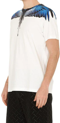 Camiseta Blanca Marcelo Burlon con Estampado de Alas en Degradado Morado-Azul. CMAA018S20JER0010145 Purchase Camiseta Blanca Marcelo Burlon con Estampado de Alas en Degradado Morado-Azul. CMAA018S20JER0010145