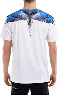 Camiseta Blanca Marcelo Burlon con Estampado de Alas en Degradado Morado-Azul. CMAA018S20JER0010145 Details for Camiseta Blanca Marcelo Burlon con Estampado de Alas en Degradado Morado-Azul. CMAA018S20JER0010145