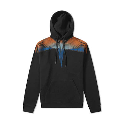 Marcelo Burlon Wings Graphic Hoodie Black Pullover Sweater. CMBB007R196300181018