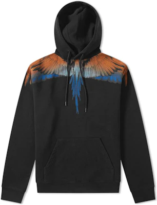 Marcelo Burlon 翅膀图案连帽黑色卫衣套头衫. CMBB007R196300181018 Order Marcelo Burlon 翅膀图案连帽黑色卫衣套头衫. CMBB007R196300181018