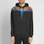 Shop Marcelo Burlon 翅膀图案连帽黑色卫衣套头衫. CMBB007R196300181018