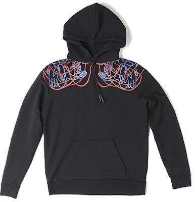 Marcelo Burlon Hoodie Hitam Abstract Hand Print Edition CMBB007E20FLE0041025 Buy Marcelo Burlon Hoodie Hitam Abstract Hand Print Edition CMBB007E20FLE0041025