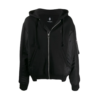 Marcelo Burlon Black Solid High-Neck Long-Sleeve Jacket CMBD007E20JE0011001