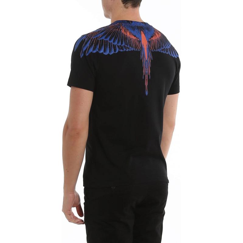 Purchase Marcelo Burlon 男款黑色T恤紫藍漸層翅膀設計印花 CMAA018S20JER0011020