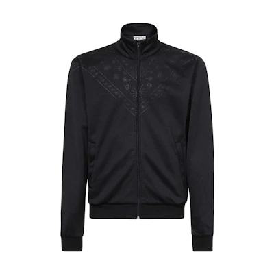 Marcelo Burlon Black Wing Print Colorblock Hoodie with Front Pocket CMBB007S196300221088