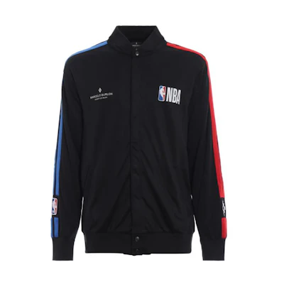 Marcelo Burlon Black Zipped Long Sleeve Jacket with Patch Design 19456135432279811000