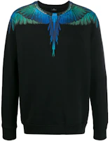 Marcelo Burlon Blue Wings Crewneck Sweatshirt Black CMBA009F195060061088 Marcelo Burlon Blue Wings Crewneck Sweatshirt Black CMBA009F195060061088