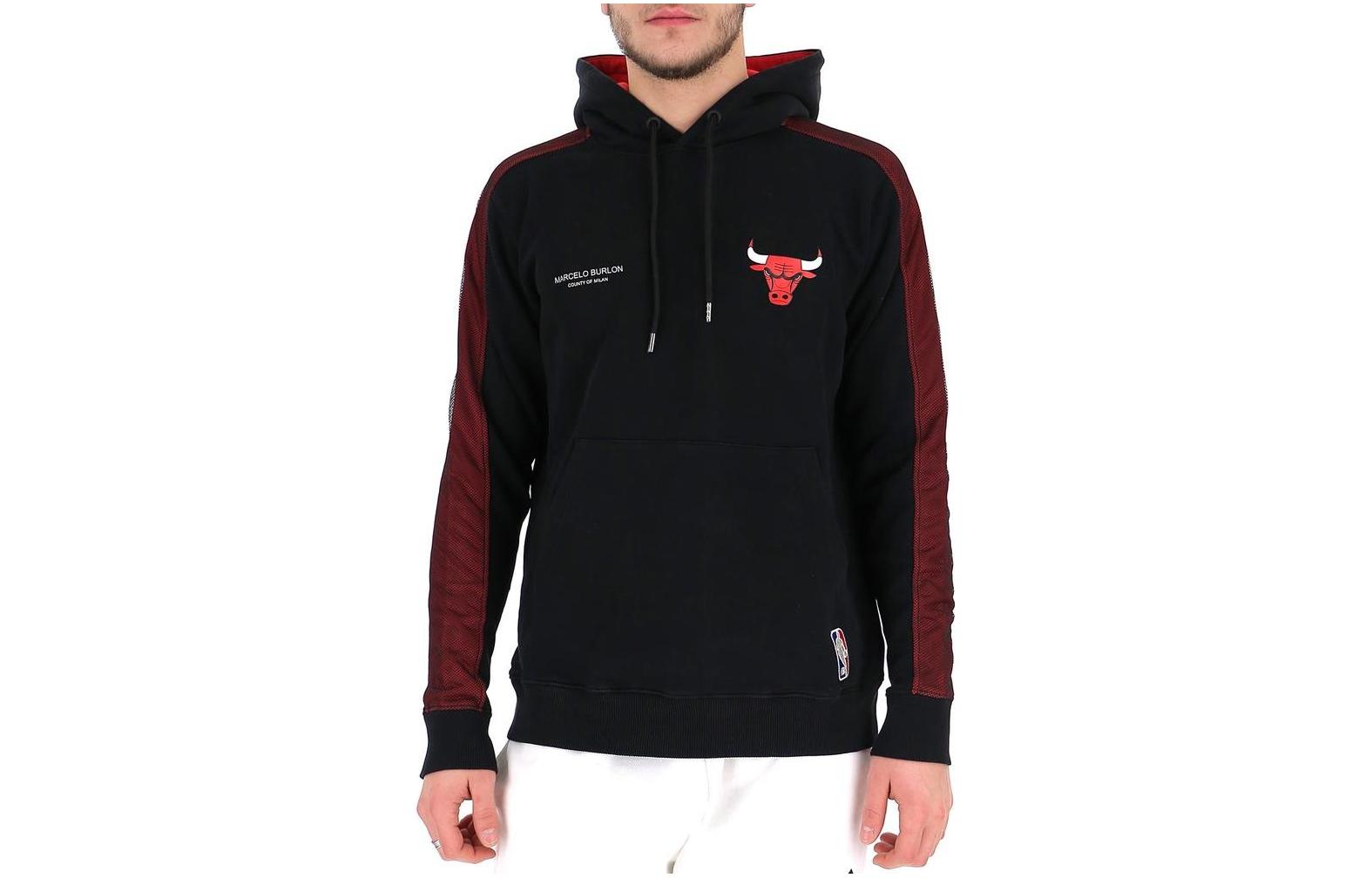 Marcelo Burlon Chicago Bulls Hoodie Sweatshirt Black CMBB044R19630037-1088