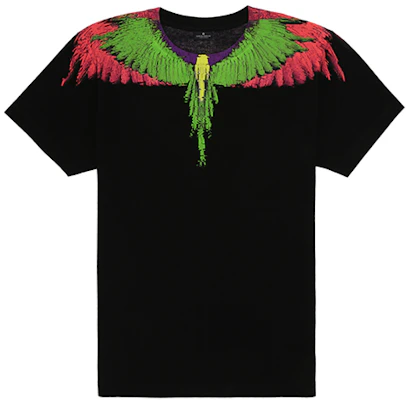 Camiseta Negra de Marcelo Burlon Algodón Verde Alas Manga Corta CMAA018S190010251088 Buy Camiseta Negra de Marcelo Burlon Algodón Verde Alas Manga Corta CMAA018S190010251088