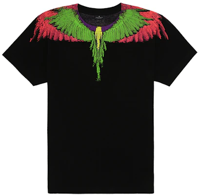 Camiseta Negra de Marcelo Burlon Algodón Verde Alas Manga Corta CMAA018S190010251088 Order Camiseta Negra de Marcelo Burlon Algodón Verde Alas Manga Corta CMAA018S190010251088