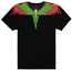 Order Camiseta Negra de Marcelo Burlon Algodón Verde Alas Manga Corta CMAA018S190010251088