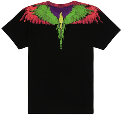 Camiseta Negra de Marcelo Burlon Algodón Verde Alas Manga Corta CMAA018S190010251088 Lookbook Camiseta Negra de Marcelo Burlon Algodón Verde Alas Manga Corta CMAA018S190010251088