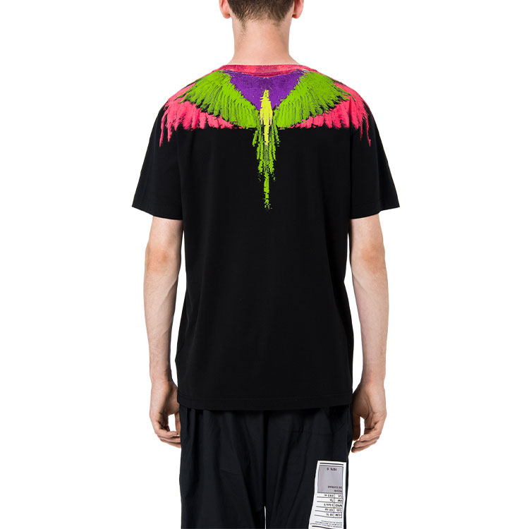 Purchase Camiseta Negra de Marcelo Burlon Algodón Verde Alas Manga Corta CMAA018S190010251088