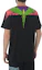 Cheap Camiseta Negra de Marcelo Burlon Algodón Verde Alas Manga Corta CMAA018S190010251088