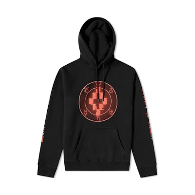 Marcelo Burlon County Milan SS24 Graphic Print Zip-Up Loose Jacket Black Mens CMEM001S24FAB001100C-BLACK