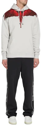 Marcelo Burlon County Milan Hoodie Abu-Abu Graphic Print Pullover. CMBB007E185060010620 Lookbook Marcelo Burlon County Milan Hoodie Abu-Abu Graphic Print Pullover. CMBB007E185060010620