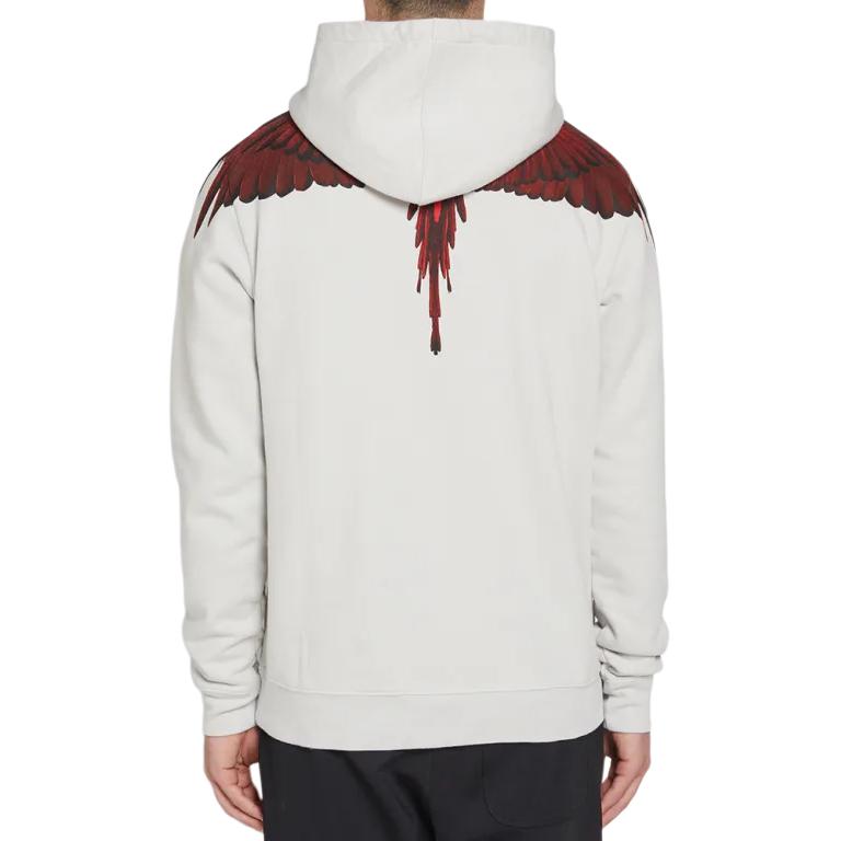 Purchase Marcelo Burlon County Milan Hoodie Abu-Abu Graphic Print Pullover. CMBB007E185060010620
