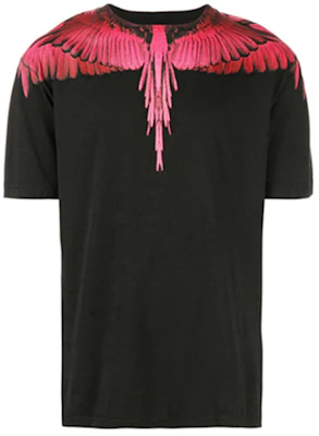Marcelo Burlon County Milan 黑色紅翼印花短袖T恤 CMAA018S190010221088 Order Marcelo Burlon County Milan 黑色紅翼印花短袖T恤 CMAA018S190010221088