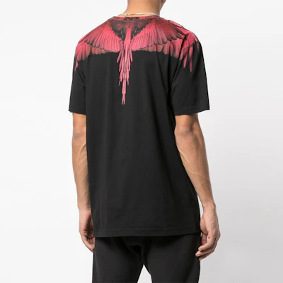 Marcelo Burlon County Milan 黑色紅翼印花短袖T恤 CMAA018S190010221088 Shop Marcelo Burlon County Milan 黑色紅翼印花短袖T恤 CMAA018S190010221088