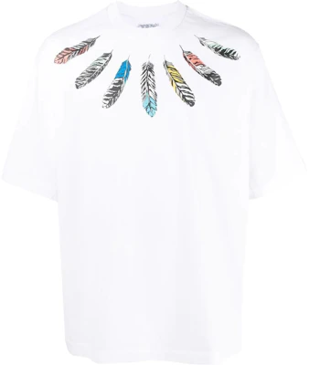 マルセロバーロン カウンティ ミラン フェザー プリント 白 クルーネック Tシャツ メンズ SS23 CMAA054C99JER0030109 Buy マルセロバーロン カウンティ ミラン フェザー プリント 白 クルーネック Tシャツ メンズ SS23 CMAA054C99JER0030109