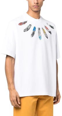 マルセロバーロン カウンティ ミラン フェザー プリント 白 クルーネック Tシャツ メンズ SS23 CMAA054C99JER0030109 Purchase マルセロバーロン カウンティ ミラン フェザー プリント 白 クルーネック Tシャツ メンズ SS23 CMAA054C99JER0030109