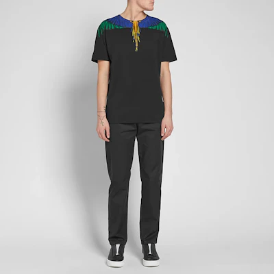 Marcelo Burlon County Milan 彩翼印花拼色T恤 黑色 男款 CMAA018S180010041088 Purchase Marcelo Burlon County Milan 彩翼印花拼色T恤 黑色 男款 CMAA018S180010041088