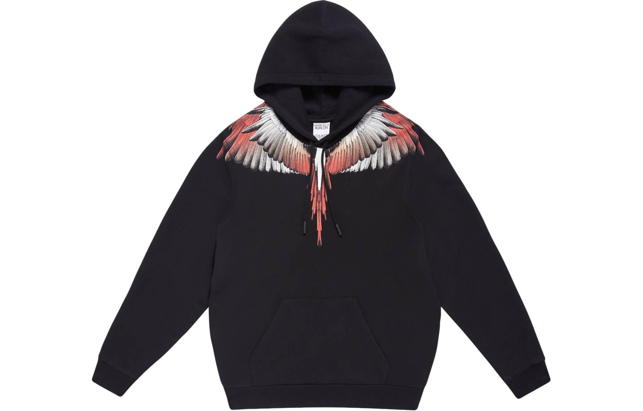 Marcelo Burlon County of Milan Animal Print Crewneck Sweatshirt Black Mens CMBA009E185060111088