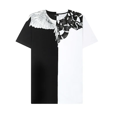 Marcelo Burlon County of Milan Animal Print Patchwork Crewneck T-Shirt CMAA018S180010080188