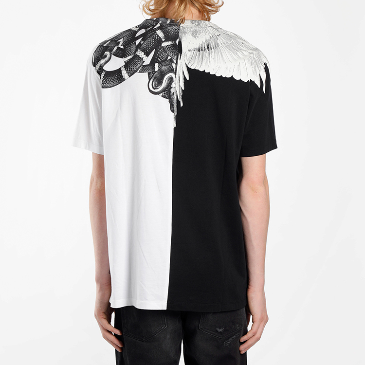 Shop Marcelo Burlon County of Milan Kaos Crewneck Motif Animal Print Patchwork CMAA018S180010080188