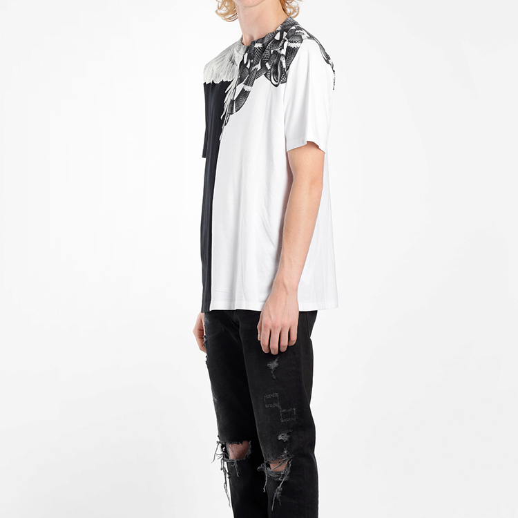 Purchase Marcelo Burlon County of Milan Kaos Crewneck Motif Animal Print Patchwork CMAA018S180010080188