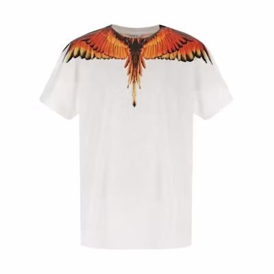 Marcelo Burlon County of Milan Wing Print Crewneck Tee Shirt CMAA018F22JER0010126