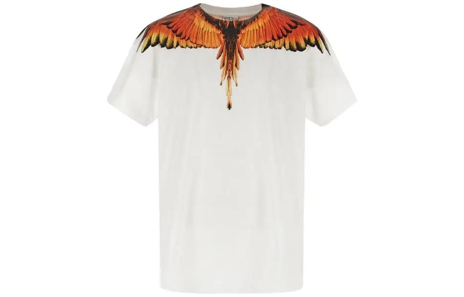 Order マルセロ・ブロン カウンティ・オブ・ミラン ウィングプリント クルーネックTシャツ CMAA018F22JER0010126