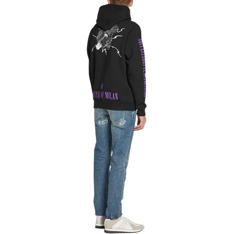 Shop マルセロバーロン カウンティオブミラン ブラック アニマルプリント パーカー CMBB007E185060071088