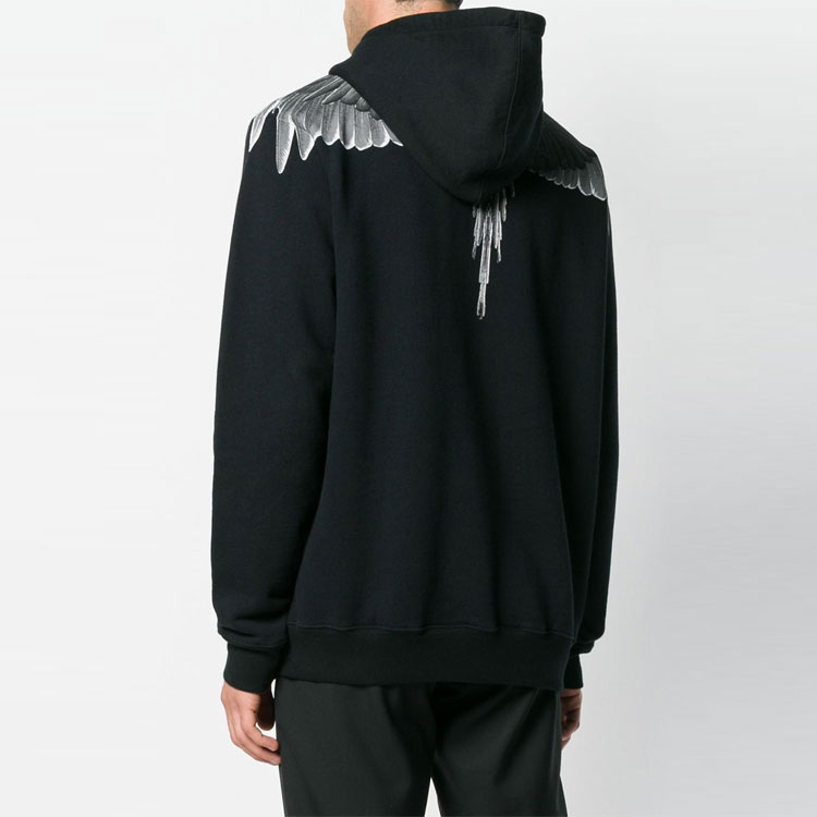 Purchase Marcelo Burlon County of Milan Sweater Hitam Katun Cetak Pullover CMBB007E185060011010