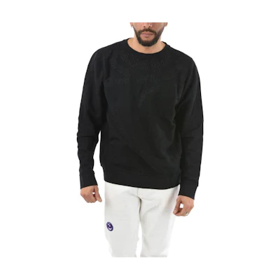 Marcelo Burlon County of Milan Black Graphic Crewneck Sweatshirt CMBA009R196300181093