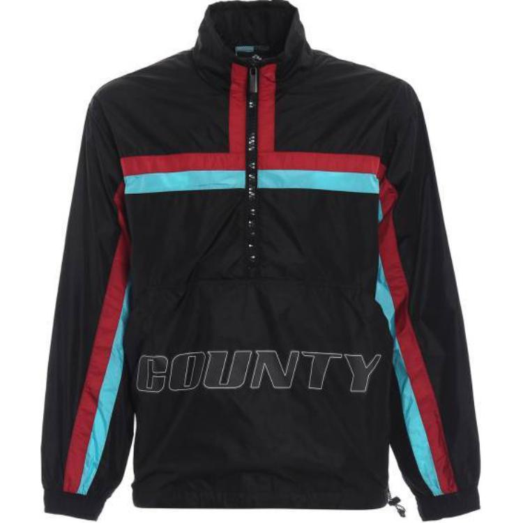 Marcelo Burlon County of Milan Blue Colorblock Hoodie CMBB106S24FLE0034501-BLUE