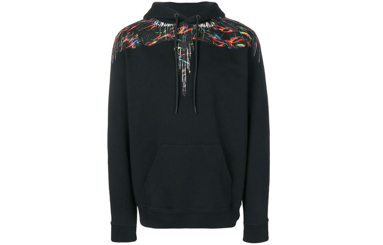 Marcelo Burlon County of Milan FW21 Astral Geometric Pullover Sweatshirt Black Men CMBB007F21FLE0121001