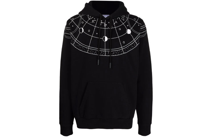 Marcelo Burlon County of Milan FW21 Shoulder Print Hoodie Black () CMBB007F21FLE0011045