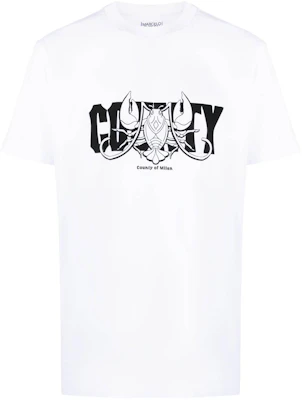 马塞洛·博隆米兰县标志印花白色圆领T恤 CMAA018F23JER0080110-WHITE Buy 马塞洛·博隆米兰县标志印花白色圆领T恤 CMAA018F23JER0080110-WHITE