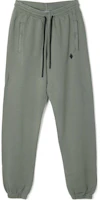 Marcelo Burlon County of Milan Solid Drawstring Slim Jogger Pants Olive Green. CMCH024C99FLE0025610 Marcelo Burlon County of Milan Solid Drawstring Slim Jogger Pants Olive Green. CMCH024C99FLE0025610