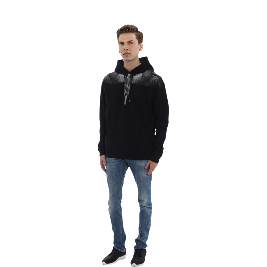 Lookbook マルセロバーロン カウンティオブミラン SS21 ブラックウィングプリントフーディー CMBB007F185060621006